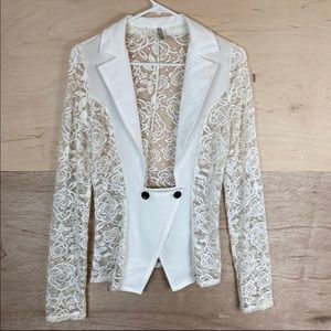 Vintage San Julian Lace Floral Blazer